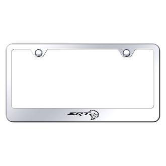 Autogold® - Chrome License Plate Frame with Laser Etched SRT Hellcat Logo