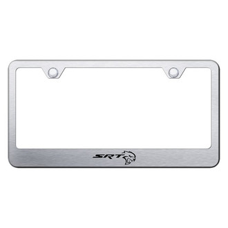 Autogold® - Brushed License Plate Frame with Laser Etched SRT Hellcat Logo