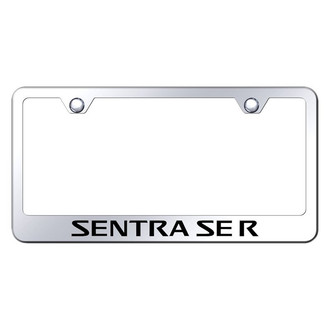 Autogold® - Chrome License Plate Frame with Laser Etched Sentra SE-R Logo