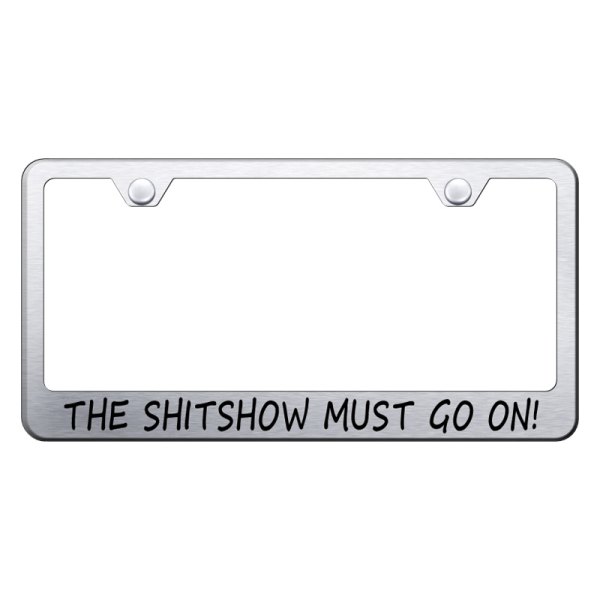 Autogold® - License Plate Frame with Laser Etched Sh-t Show Logo