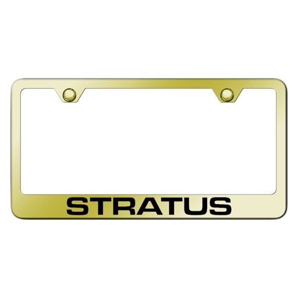 Autogold® - License Plate Frame with Laser Etched Stratus Logo