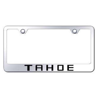 Autogold® - Chrome License Plate Frame with Laser Etched Tahoe Logo