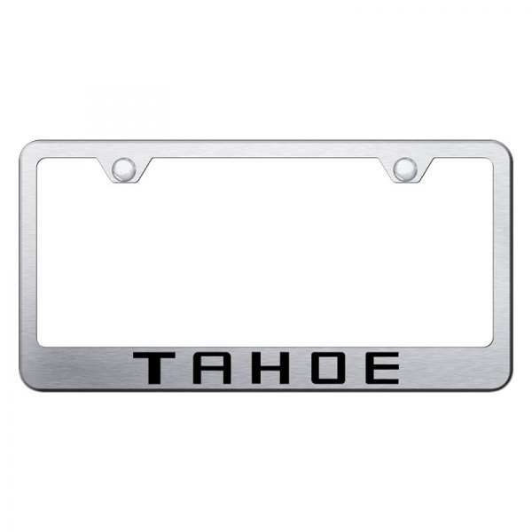 Autogold® - License Plate Frame with Laser Etched Tahoe Logo
