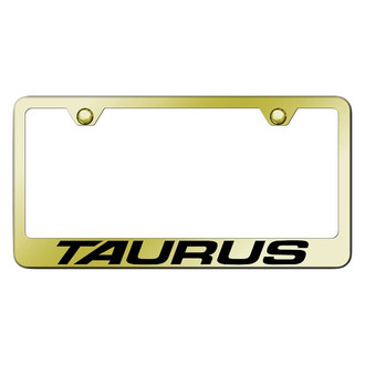Autogold® - Gold License Plate Frame with Laser Etched Taurus Logo