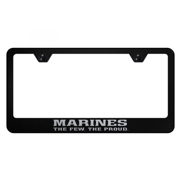 Autogold® - License Plate Frame with Laser Etched The Few The Proud Logo