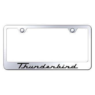 Autogold® - Chrome License Plate Frame with Laser Etched Thunderbird Logo