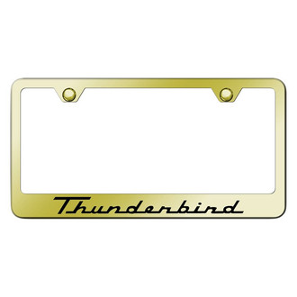Autogold® - Gold License Plate Frame with Laser Etched Thunderbird Logo