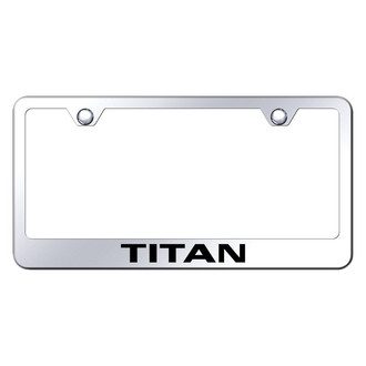 Autogold® - Chrome License Plate Frame with Laser Etched Titan Logo