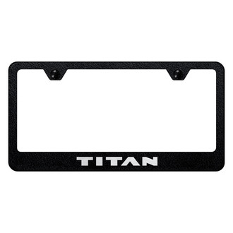 Autogold® - Rugged Black License Plate Frame with Laser Etched Titan Logo