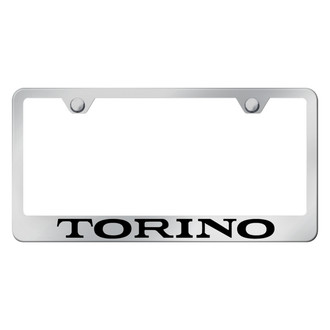 Autogold® - Chrome License Plate Frame with Laser Etched Torino Logo
