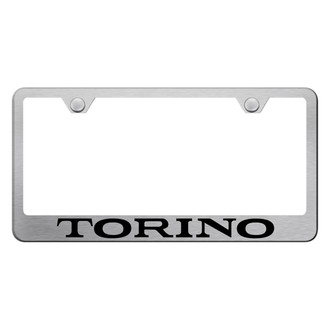 Autogold® - Brushed License Plate Frame with Laser Etched Torino Logo