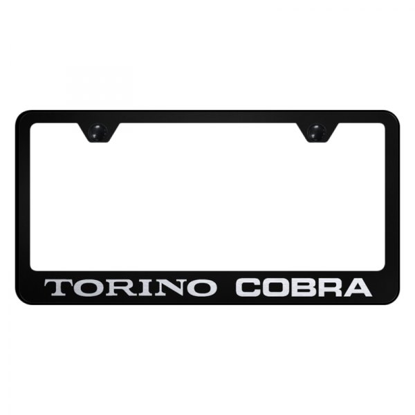 Autogold® - License Plate Frame with Laser Etched Torino Cobra Logo