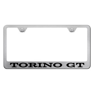 Autogold® - Brushed License Plate Frame with Laser Etched Torino GT Logo
