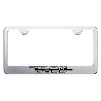 Autogold® - Brushed License Plate Frame with Laser Etched Trail Boss Logo