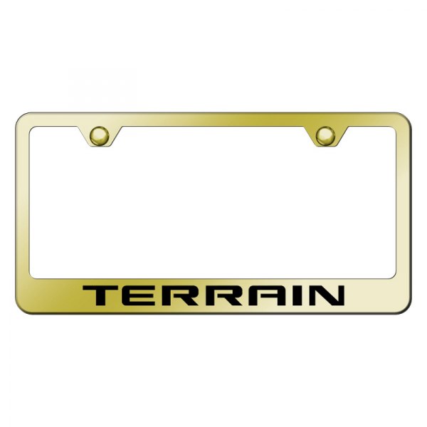 Autogold® - License Plate Frame with Laser Etched Terrain Logo