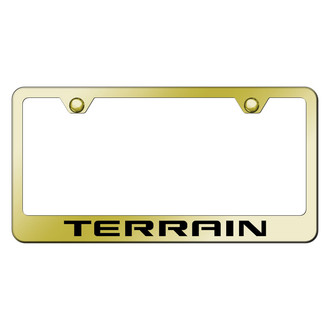 Autogold® - Gold License Plate Frame with Laser Etched Terrain Logo