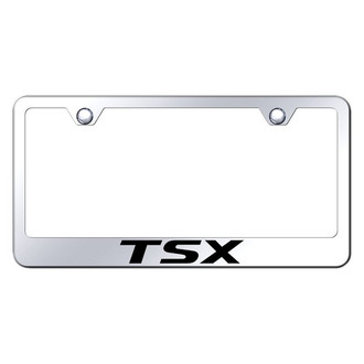 Autogold® - Chrome License Plate Frame with Laser Etched TSX Logo
