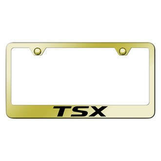 Autogold® - Gold License Plate Frame with Laser Etched TSX Logo