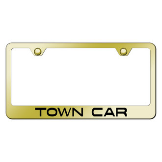 Autogold® - Gold License Plate Frame with Laser Etched Town Car Logo