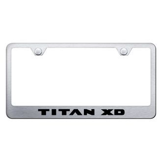 Autogold® - Brushed License Plate Frame with Laser Etched Titan XD Logo