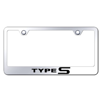 Autogold® - Chrome License Plate Frame with Laser Etched Type S Logo