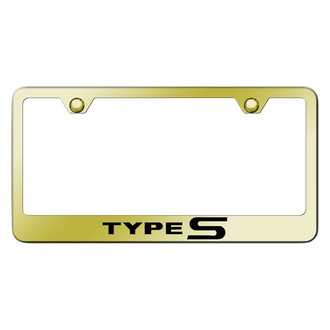 Autogold® - Gold License Plate Frame with Laser Etched Type S Logo