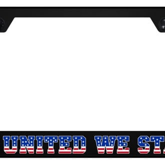 Autogold® - UV Printed Black License Plate Frame with UWS Eagle Logo