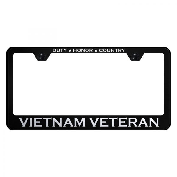 Autogold® - License Plate Frame with Laser Etched Vietnam Veteran Logo