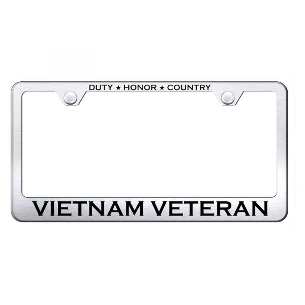 Autogold® - License Plate Frame with Laser Etched Vietnam Veteran Logo