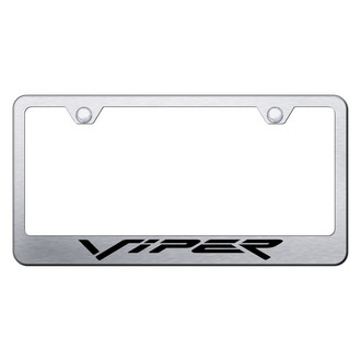Autogold® - Brushed License Plate Frame with Laser Etched Viper Logo