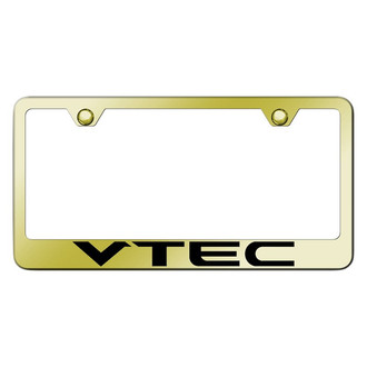 Autogold® - Gold License Plate Frame with Laser Etched VTEC Logo