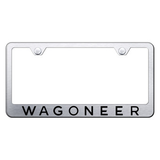 Autogold® - Brushed License Plate Frame with Laser Etched Wagoneer