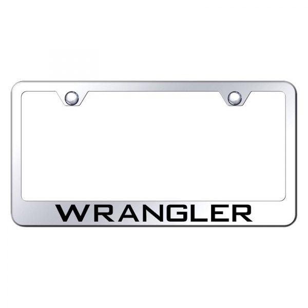 Autogold® - License Plate Frame with Laser Etched Wrangler Logo