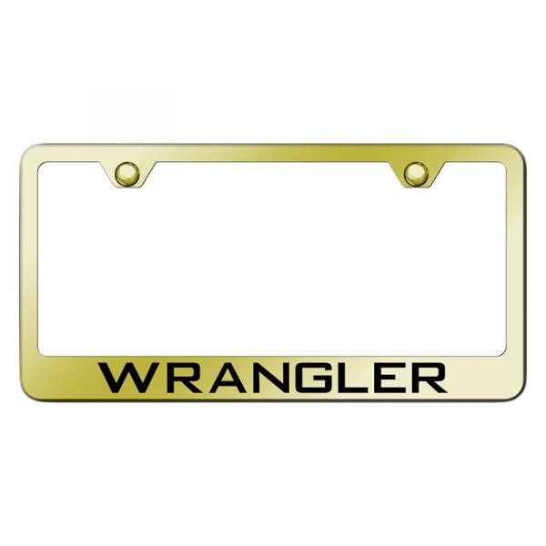 Autogold® - License Plate Frame with Laser Etched Wrangler Logo