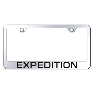 Autogold® - Chrome License Plate Frame with Laser Etched Expedition Logo