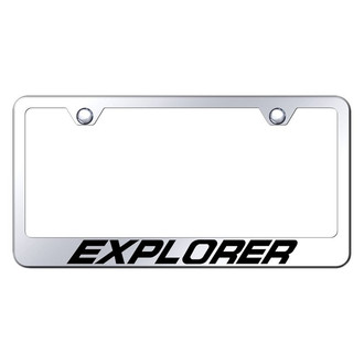 Autogold® - Chrome License Plate Frame with Laser Etched Explorer Logo