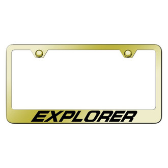 Autogold® - Gold License Plate Frame with Laser Etched Explorer Logo