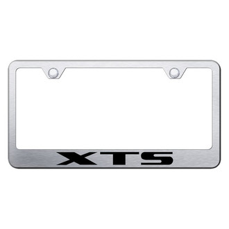 Autogold® - Brushed License Plate Frame with Laser Etched XTS Logo