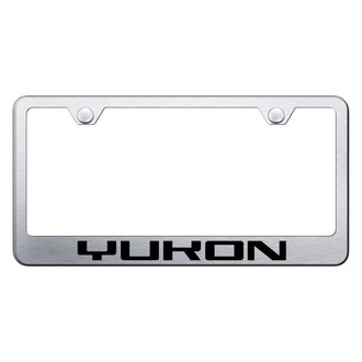 Autogold® - Brushed License Plate Frame with Laser Etched Yukon Logo