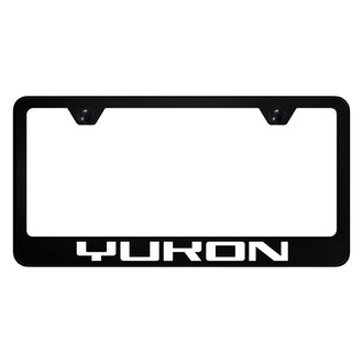 Autogold® - UV Printed Black License Plate Frame with Yukon Logo