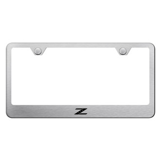 Autogold® - Brushed License Plate Frame with Laser Etched Z Logo
