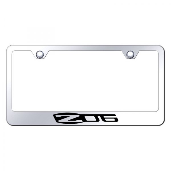 Autogold® - License Plate Frame with Laser Etched Corvette Z06 Logo