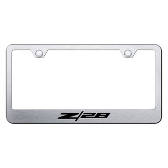 Autogold® - Brushed License Plate Frame with Laser Etched Z28 Logo