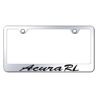 Autogold® - Chrome License Plate Frame with Script Laser Etched Acura RL Logo