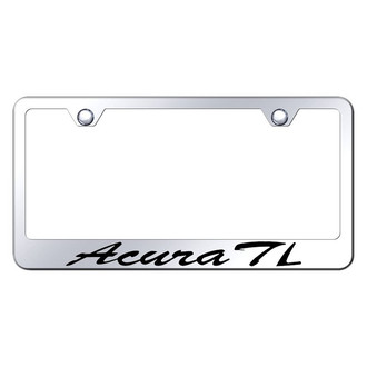 Autogold® - Chrome License Plate Frame with Script Laser Etched Acura TL Logo