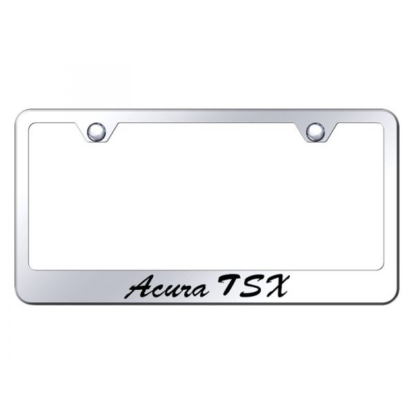 Autogold® - License Plate Frame with Script Laser Etched Acura TSX Logo
