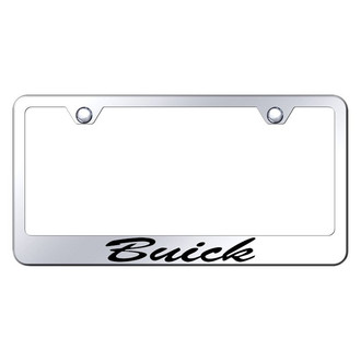 Autogold® - Chrome License Plate Frame with Script Laser Etched Buick Logo