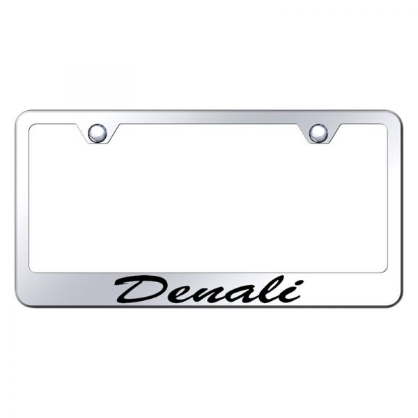 Autogold® - License Plate Frame with Script Laser Etched Denali Logo