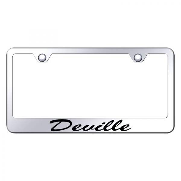 Autogold® - License Plate Frame with Script Laser Etched Deville Logo