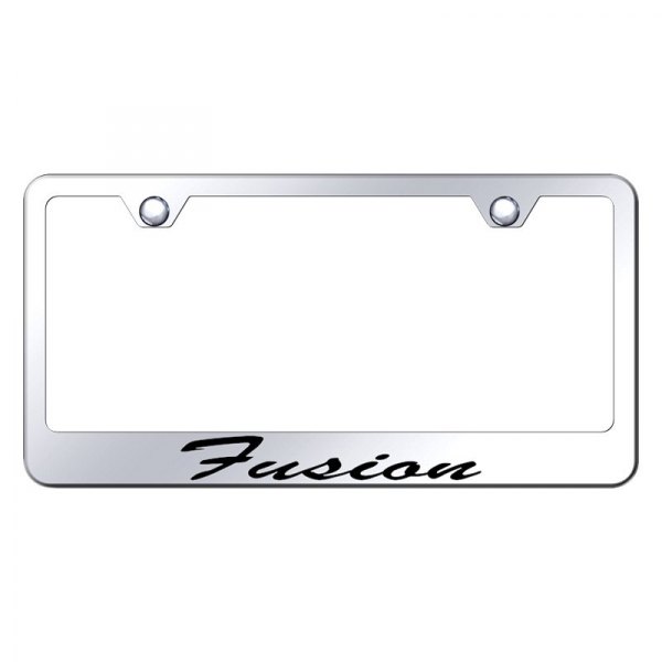 Autogold® - License Plate Frame with Script Laser Etched Fusion Logo